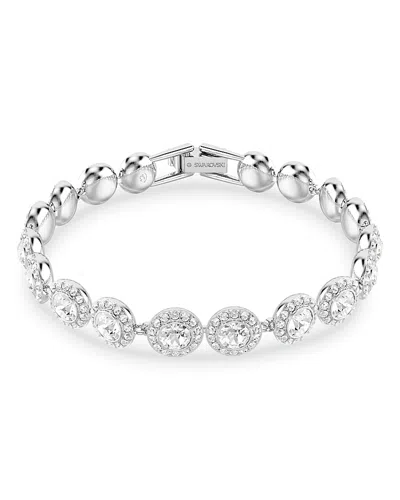 SWAROVSKI UNA CRYSTAL HALO FLEX BRACELET IN RHODIUM PLATED