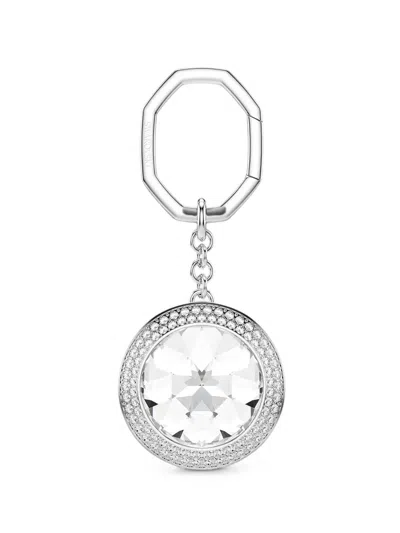 Swarovski Una Crystal-embellished Keyring In Silver