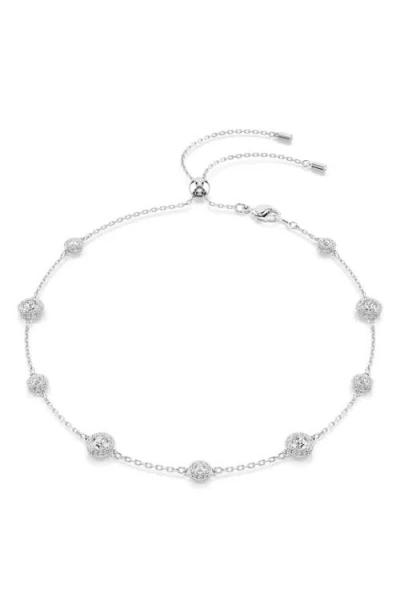 Swarovski Una Double Sided Necklace In Silver