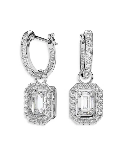 SWAROVSKI UNA HUGGIE HOOP DROP EARRINGS