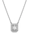 Swarovski Una Mixed Cut Square Pendant Necklace, 15-17 In Silver