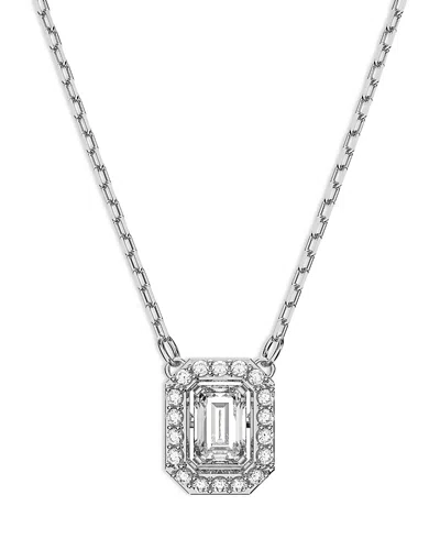 SWAROVSKI UNA MIXED CUT SQUARE PENDANT NECKLACE, 15-17