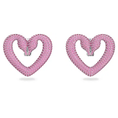 Swarovski Una Clip Earrings In Pink