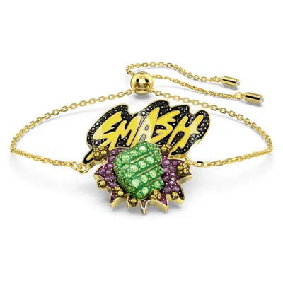 Swarovski Marvel Hulk Unisex Bracelet In Gold