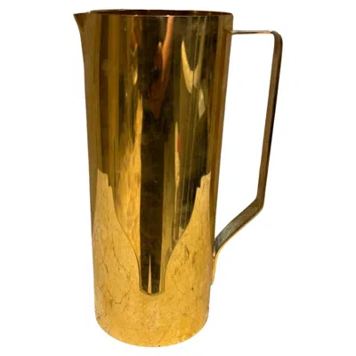 Pre-owned Swarovski Valerio Albarello Gold Plated Pitcher Hollywood Regency In Brown