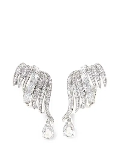 Swarovski Vienna Crystal-embellished Earrings In Silver