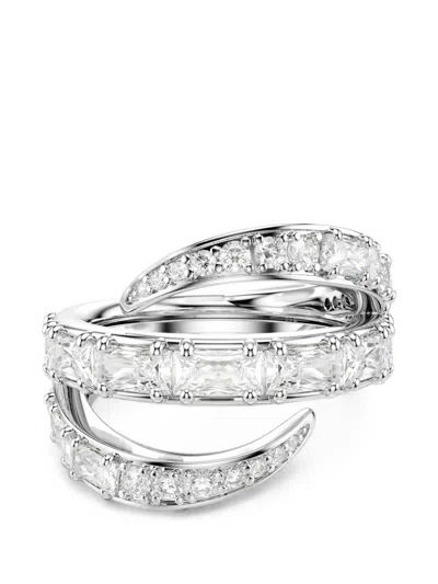 Swarovski Vienna Crystal-embellished Wrap Ring In Metallic