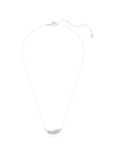 Swarovski Vienna Feather-motif Crystal-embellished Necklace In Metallic