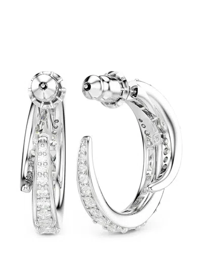 Swarovski Vienna Hoop Earrings In Silver