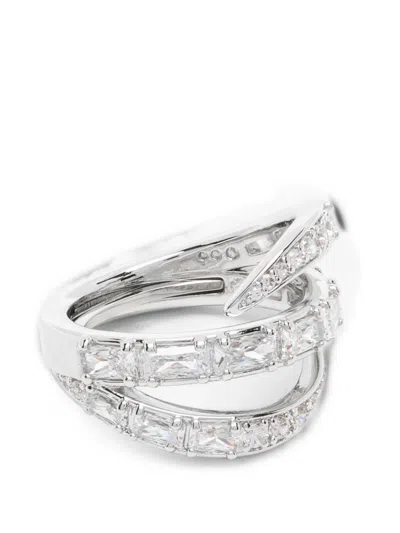 Swarovski Vienna Swan Mixed-cut Ring In Silver
