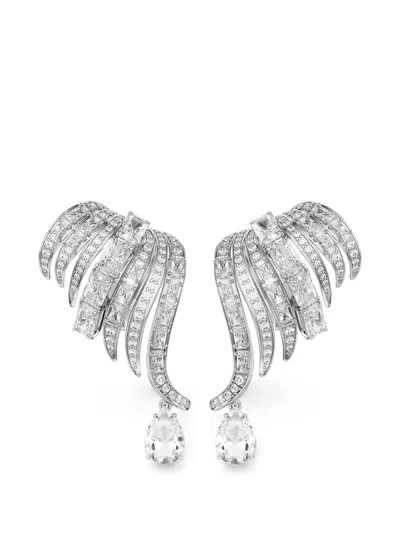 Swarovski Vienna Wing-motif Earrings In Metallic