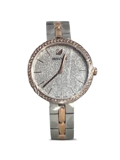 Pre-owned Swarovski Vintage Cosmopolitan 35mm Watch In Silver