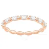 Swarovski Vittore Band Ring Rose Gold Shiny White In White