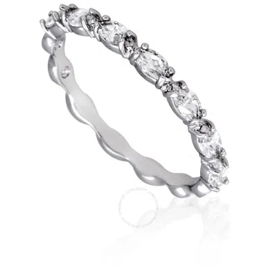 Swarovski Vittore Marquise Rhodium Plated Ring- Size 55 In Silver Tone
