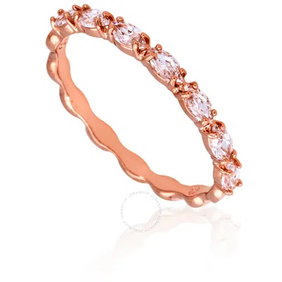 Swarovski Vittore Marquise Rose Gold Plated Ring- Size 52 In Pink/rose Gold Tone/gold Tone