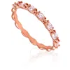 Swarovski Vittore Marquise Rose Gold Plated Ring- Size 55 In Gold Tone