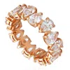 Swarovski Matrix Vittore Eternity Ring In Pink/white/rose Gold Tone/gold Tone