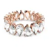 Swarovski Vittore Pear Cut Rose Gold Tone Plated Ring In White