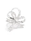 Swarovski Volta Bow Large Cocktail Ring In Metallic