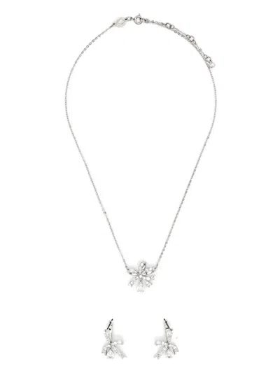 Swarovski Volta Bow Two-piece Set In Silber