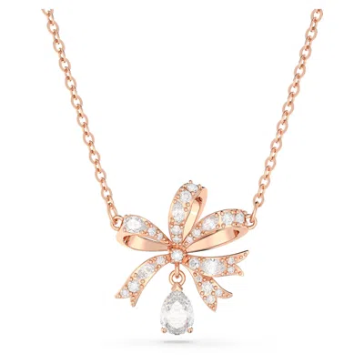 Swarovski Volta Bow Pendant Necklace In White