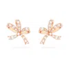 Swarovski Crystal Bow Small Volta Stud Earrings In White