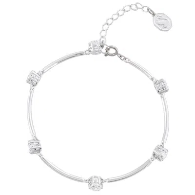 SWAROVSKI SWAROVSKI WHITE CONSTELLA RHODIUM PLATED ROUND CUT BANGLE