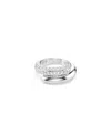 Swarovski White, Rhodium Plated Dextera Ring In Silver