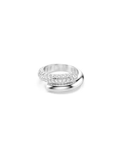 Swarovski White, Rhodium Plated Dextera Ring In Silver