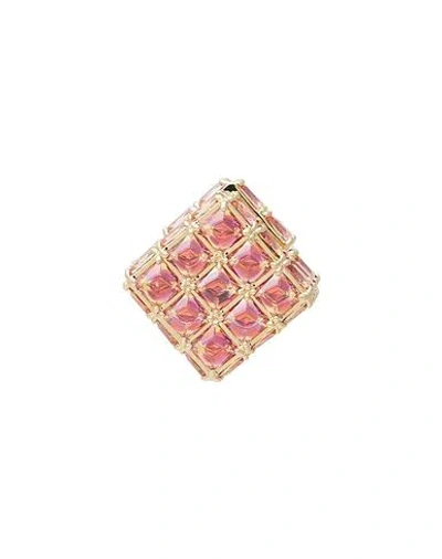 Swarovski Woman Single Earring Orange Size - Metal,  Crystal