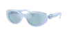 Swarovski Womens Blue Sk6002 Oval-frame Gem-embellished Acetate Sunglasses In Blue