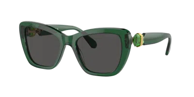 Swarovski Woman Sunglass Sk6018 In Dark Grey