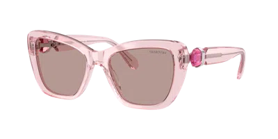 Swarovski Woman Sunglass Sk6018 In Pink