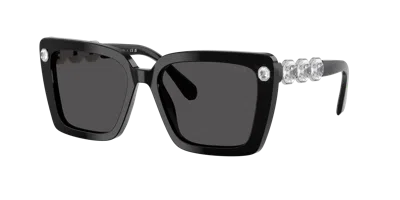 Swarovski Woman Sunglasses Sk6032 In Dark Grey