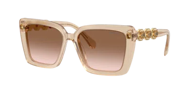 Swarovski Woman Sunglass Sk6032 In Gradient Brown