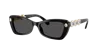 Swarovski Crystal-embellished Rectangle Sunglasses In Dark Grey