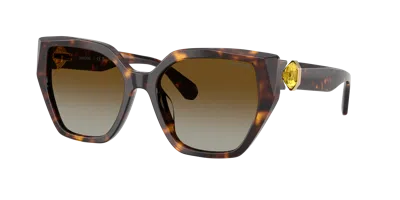 Swarovski Woman Sunglass Sk6044u In Brown