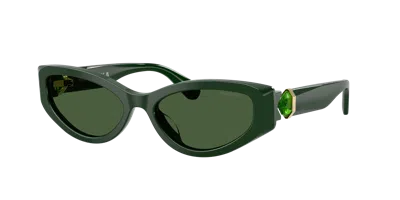 Swarovski Woman Sunglass Sk6045u In Green