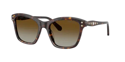 Swarovski Woman Sunglass Sk6063 In Brown