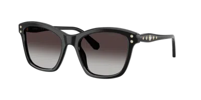 Swarovski 54mm Gradient Square Sunglasses In Black