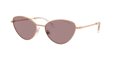 Swarovski Woman Sunglass Sk7014 In Light Purple Brown
