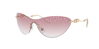 Swarovski Woman Sunglass Sk7023 In Clear Gradient Pink
