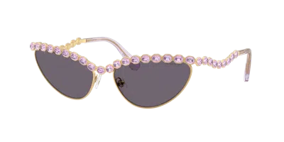 Swarovski Sk 7030 40361a 59mm Womens Cat-eye Sunglasses In Purple