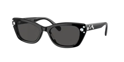 Swarovski Woman Sunglass Sk6019 In Dark Grey