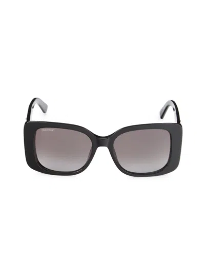 Swarovski Women's 53mm Butterfly Sunglasses In Black