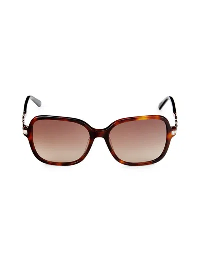 Swarovski Women's 55mm Faux Crystal Square Sunglasses In Brown