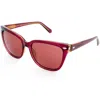 Swarovski Women's 55mm Shiny Violet Sunglasses In Brown