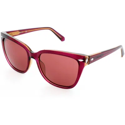 Swarovski Women's 55mm Shiny Violet Sunglasses In Brown