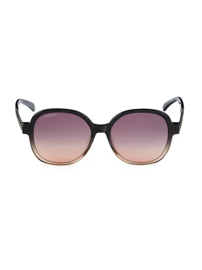 Swarovski Women's 56mm Faux Crystal Square Sunglasses In Black
