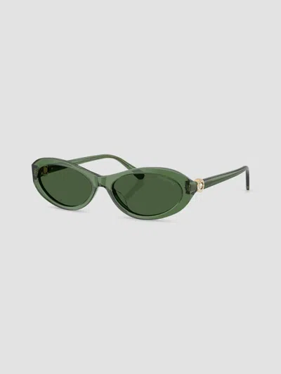 Swarovski 56mm Oval Sunglasses In Green